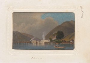 Reproduktion eines Drucks mit einer Ansicht von Ebensee in Österreich von Anonymous