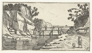 Felslandschaft mit Pfad entlang eines Flusses