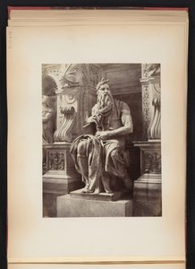 Skulptur von Moses von Michelangelo, Denkmal für Julius II, S. Pietro in Vincoli in Rom, Italien von Anonymous