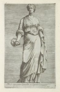 Skulptur von Thaleia, Muse der Komödie