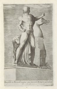 Skulptur eines der Dioskuren auf dem Quirinal in Rom von Anonymous