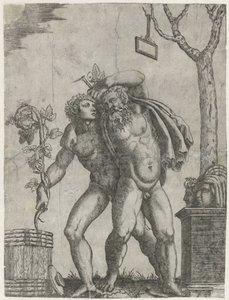 Silenus unterstützt von einem jungen Bacchanten von Anonymous
