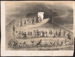 Karikatur im Leidener Studentenalmanach, 1854 von Anonymous