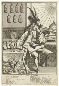 Karikatur auf Ludwig Wilhelm von Baden-Baden, 1705 von Anonymous