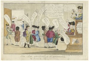 Spottdruck auf die Engländer auf Sint-Eustatia, 1781 von Anonymous