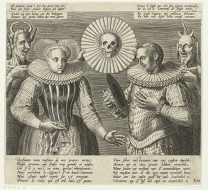 Karikatur der steifen Halskrause, ca. 1600 von Anonymous