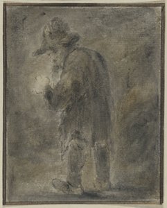Stehender Mann mit Hut