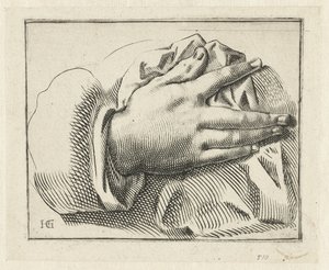 Studie einer Hand von Anonymous