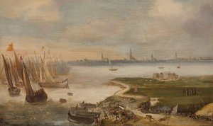 Die niederländische Niederlage bei Blokkersdijk, nahe Antwerpen, 1605
