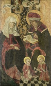 Die Familie von Zebedäus / Erzengel Gabriel von einer Verkündigung (Reste auf der Rückseite) von Anonymous