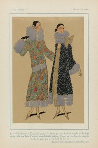 Très Parisien, 1923, Nr. 11: 8. - FRILEUSES. - Dieses Kleid verziert mit grauem Hasen...