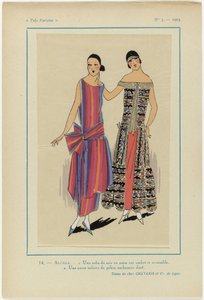 Très Parisien, 1923, Nr. 5: 14.- ALCALA. - 1. Ein Abendkleid... von Anonymous