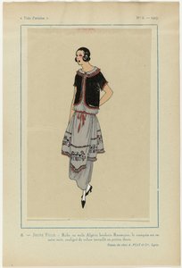 Très Parisien, 1923, No 6: 8. JEUNE FILLE. - Robe en voile Algéria von Anonymous