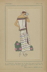 Très Parisien, 1923, Nr. 7: 4.- LIBELLULE. - Très élégante robe de taffetas