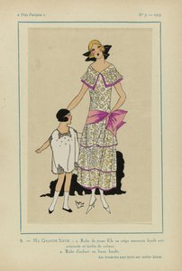 Très Parisien, 1923, Nr. 7: 9.- MA GRANDE SOEUR. - 1. Robe de jeune fille... von Anonymous