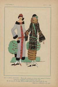 Sehr Pariserisch, 1923, Nr. 8: 13.- Sanfter Herbst. - Dieses Mantelkleid...