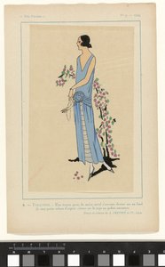 Très Parisien, 1923, Nr. 9: 4. - Türkis. - Ein enger Moiré-Schlauch... von Anonymous