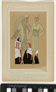 Très Parisien, 1928, Nr. 8 : Kreationen LUCIEN LELONG / 6. - TEA-ROOM...