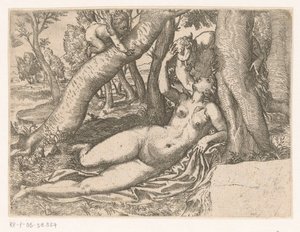Venus wird von einem Satyr geweckt
