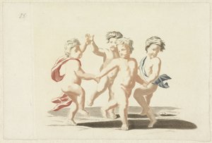 Vier tanzende Putti