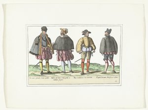 Vier Männer in deutscher Mode, ca. 1580 von Anonymous