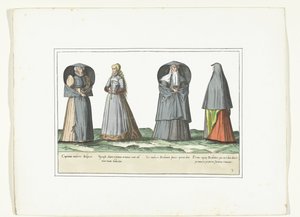 Vier Frauen in der Mode von Antwerpen, Brabant und 