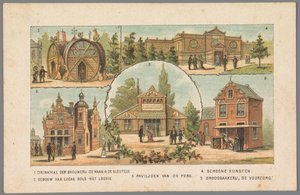 Fünf Pavillons auf der Weltausstellung in Amsterdam, 1883