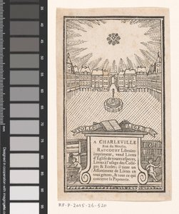 Visitenkarte von Jean-Baptiste-François Raucourt, Buchhändler und Drucker in Charleville von Anonymous