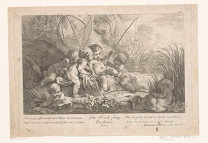 Fischende Putti