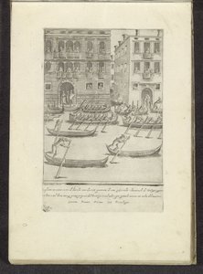 Wettbewerb von Gondeln und Ruderbooten, Venedig von Anonymous