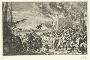 Grausamkeiten in einem Dorf am Wasser, 1672 von Anonymous