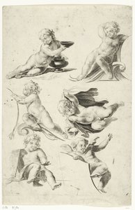 Sechs Putti von Anonymous