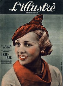 1896-1936: vierzig Jahre des Lebens einer Welt. Porträt einer eleganten Frau von 1936. In „L