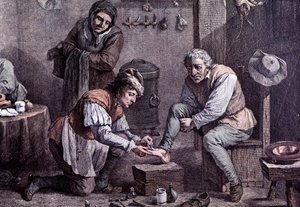 Eine chirurgische Operation (Gravur)