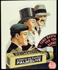 Werbeplakat für die Rasiercreme Palmolive, 1936