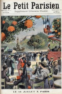 Ball am 14. Juli in Paris. In „Le Petit Parisien“ am 19.07.1908 von Anonymous Anonymous