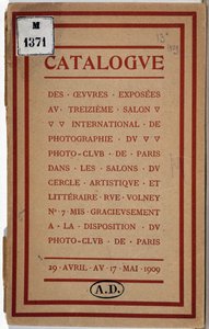 Katalog der Internationalen Fotoausstellung des Paris Photo Club