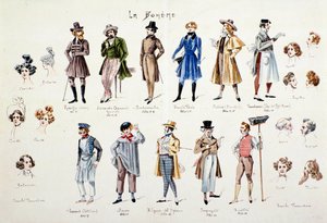 Charaktere der Oper La Bohème von Puccini (1896) von Anonymous Anonymous