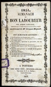 Titelblatt des Almanach du Bon Ploureur, von Agenor Larclause, Poitiers