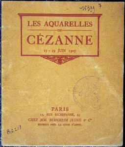 Titelblatt des Ausstellungskatalogs „Die Aquarelle von Cézanne“