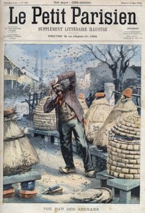 Tod eines Imkers, der von Bienen angegriffen wurde, während er Honig aus den Bienenstöcken in Quincey bei Nuits Saint Georges (Nuits-Saint-Georges) in Côte d