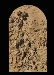 Acht geschnitzte Reliefs, Kirschholz von Anonymous Anonymous