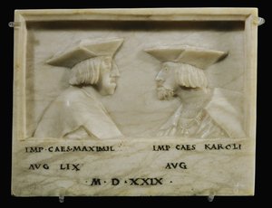 Kaiser Maximilian I. und sein Enkel Kaiser Karl V. von Anonymous Anonymous