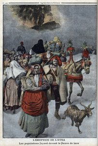 Ausbruch des Ätna, Illustration aus 
