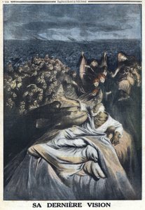 Erster Weltkrieg 1914-1918. Tod von Franz Joseph I. von Österreich (1830-1916). Seine letzte Vision zeigt ihn als schuldig an allen abscheulichen Verbrechen, die er begangen hat. In „Le Petit Journal“