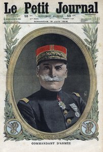 Erster Weltkrieg 1914-1918. Porträt des französischen Generals Pierre Dubois (1852-1924). In „Le Petite Journal“, am 18.06.1916. Private Sammlung