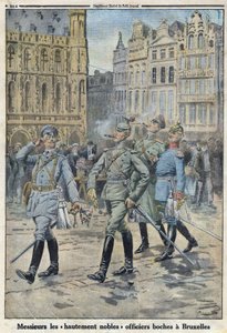 Erster Weltkrieg 1914-1918. Die deutschen Offiziere in Brüssel als 