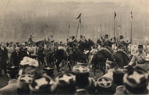 Erster Weltkrieg 1914-1918: Besuch des französischen Präsidenten Raymond Poincare (1860-1934) und des Präsidenten des Rates, Georges Clemenceau (1841-1929) in Metz am 8. Dezember von Anonymous Anonymous