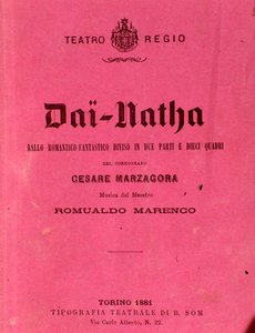 Erste Seite der Partitur von Dai-Natha, Ballett von Romualdo Marenco von Anonymous Anonymous