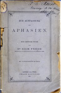 Frontispiz des Buches „Zur Auffassung der Aphasien“ von Sigmund Freud, geschenkt an Jean Martin Charcot (1825-1893) vom Autor von Anonymous Anonymous